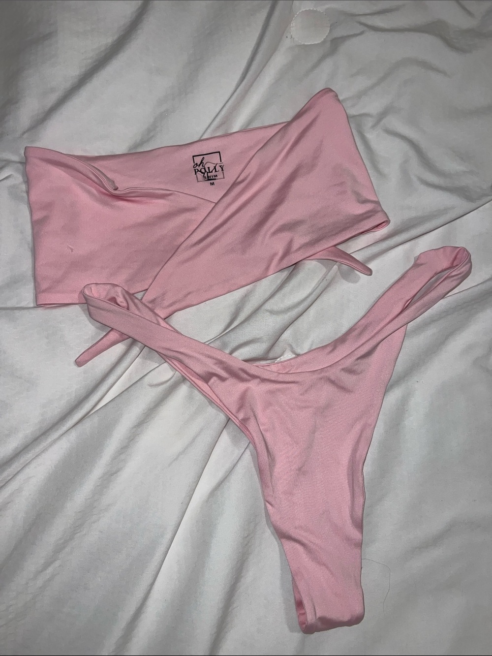 Oh Polly Bikini Set - Bandeau Top & High Cut Bottoms